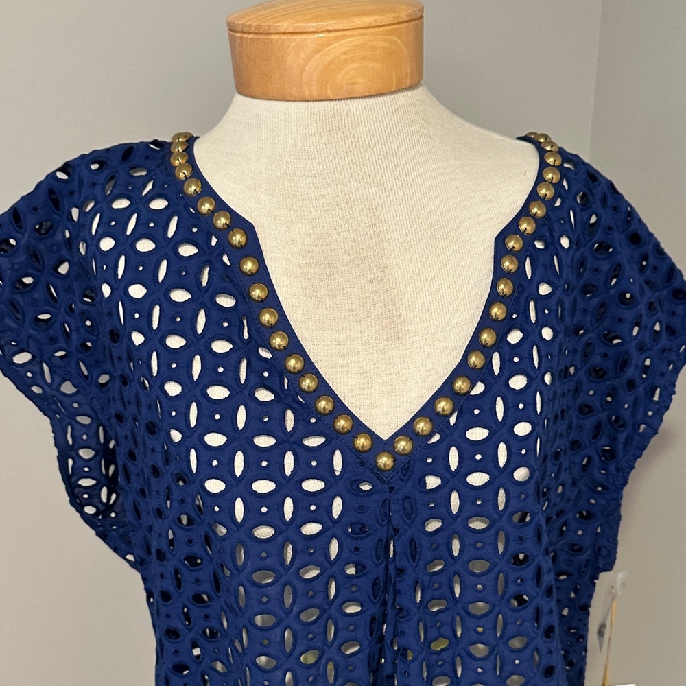 Lilly Pulitzer for Target Navy Blue Eyelet Cover-Up NWT - Picture 4 of 6